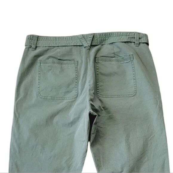 Vineyard Vines Utility Tie Belt Stretch Casual Pants in Sage Olive Size 8 - Picture 5 of 9